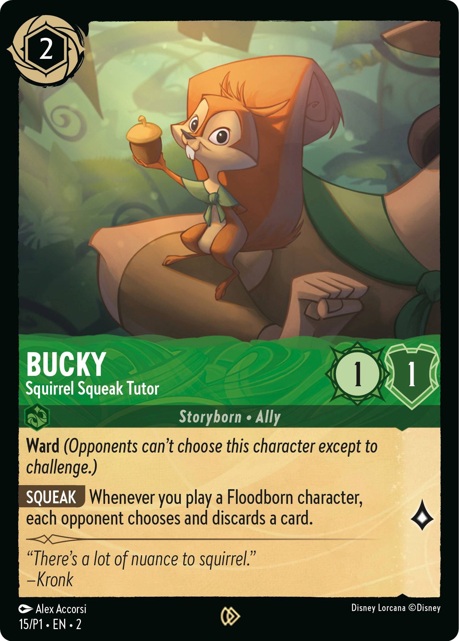 Bucky - Squirrel Squeak Tutor (15) [Promo Cards] | Local Legends