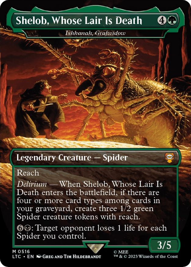 Shelob, Whose Lair Is Death - Ishkanah, Grafwidow (Borderless) [The Lord of the Rings: Tales of Middle-Earth Commander] | Golgari Games