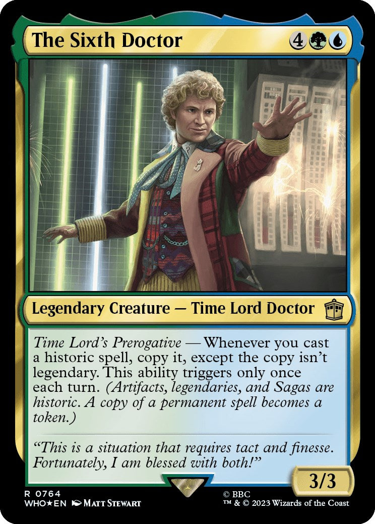 The Sixth Doctor (Surge Foil) [Doctor Who] | Golgari Games