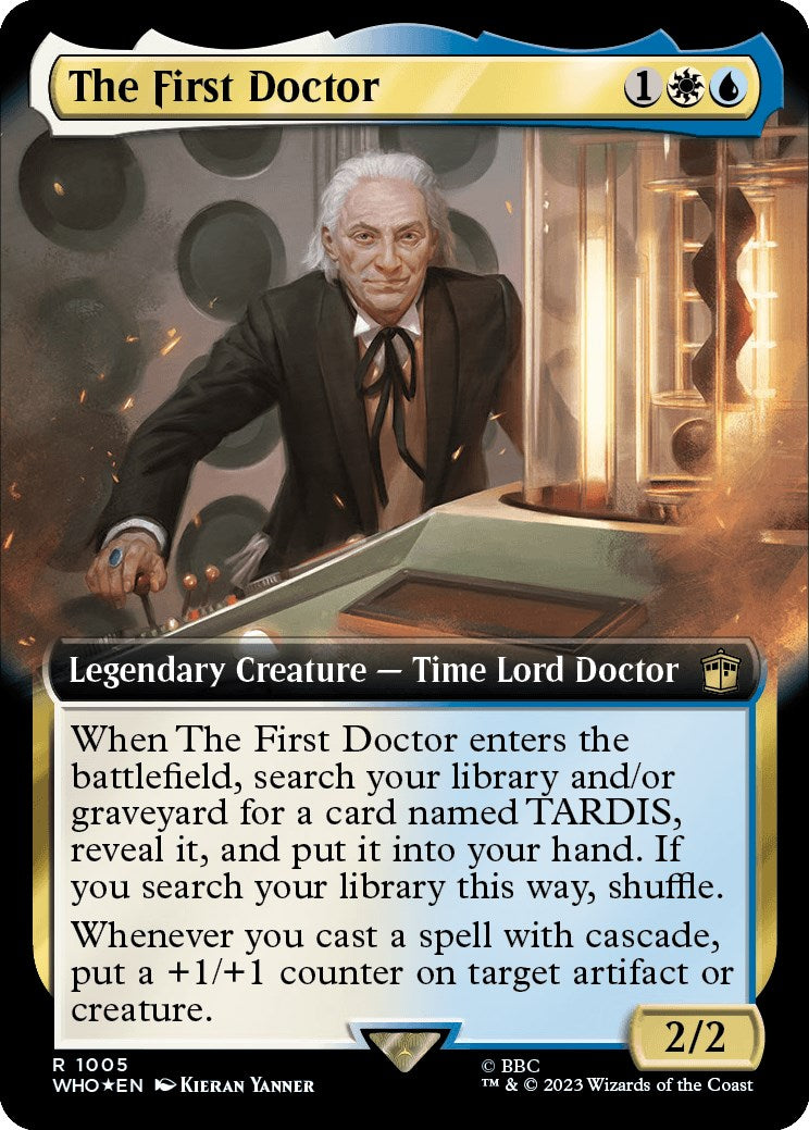 The First Doctor (Extended Art) (Surge Foil) [Doctor Who] | Golgari Games