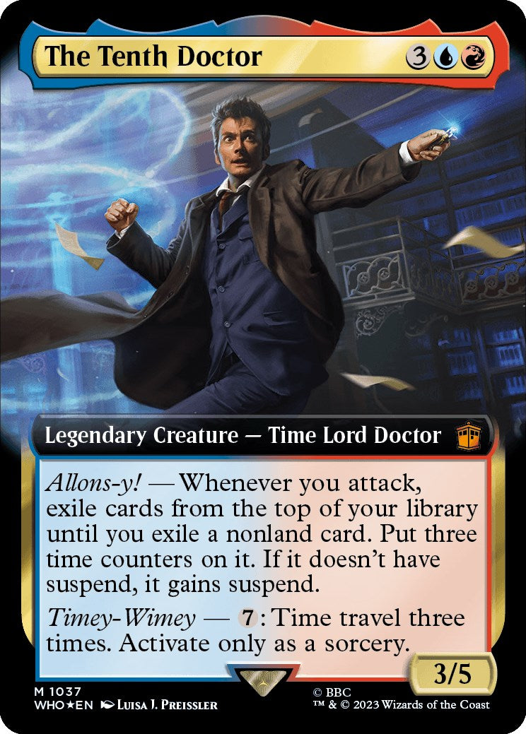 The Tenth Doctor (Extended Art) (Surge Foil) [Doctor Who] | Golgari Games