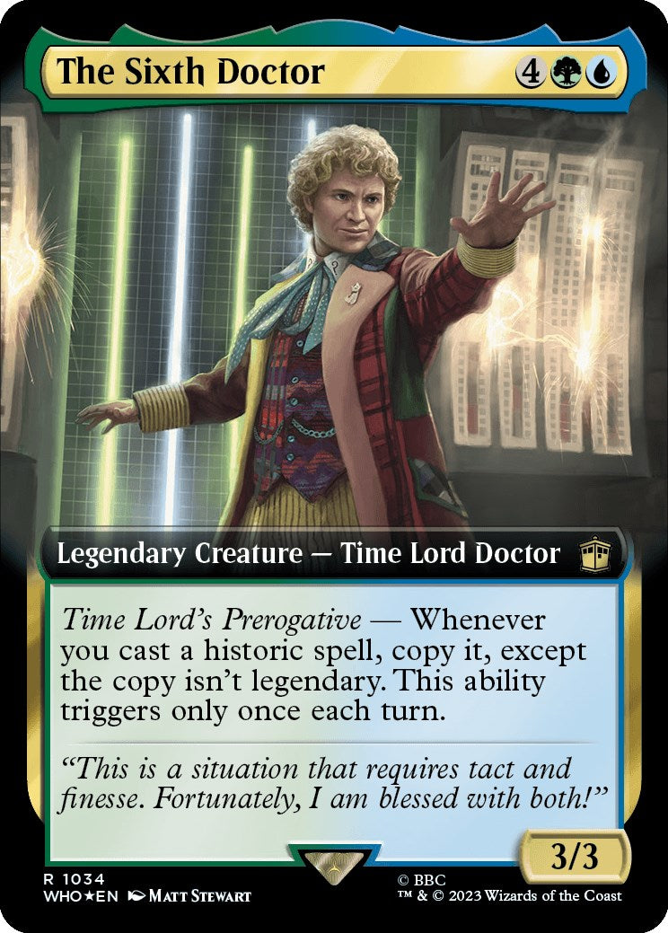 The Sixth Doctor (Extended Art) (Surge Foil) [Doctor Who] | Golgari Games