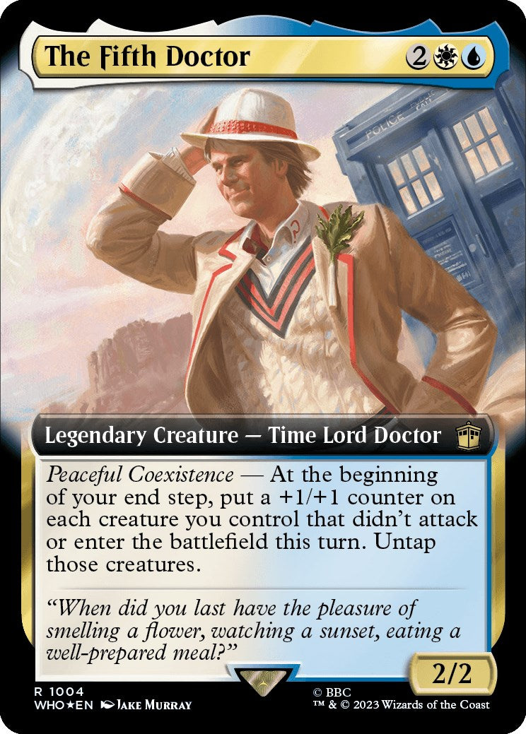 The Fifth Doctor (Extended Art) (Surge Foil) [Doctor Who] | Golgari Games