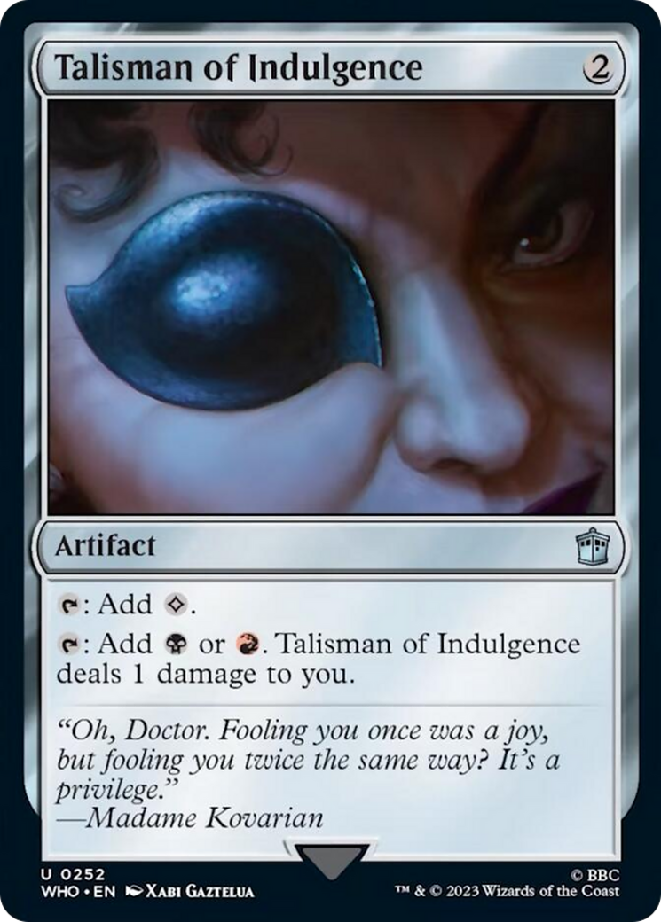 Talisman of Indulgence [Doctor Who] | Local Legends