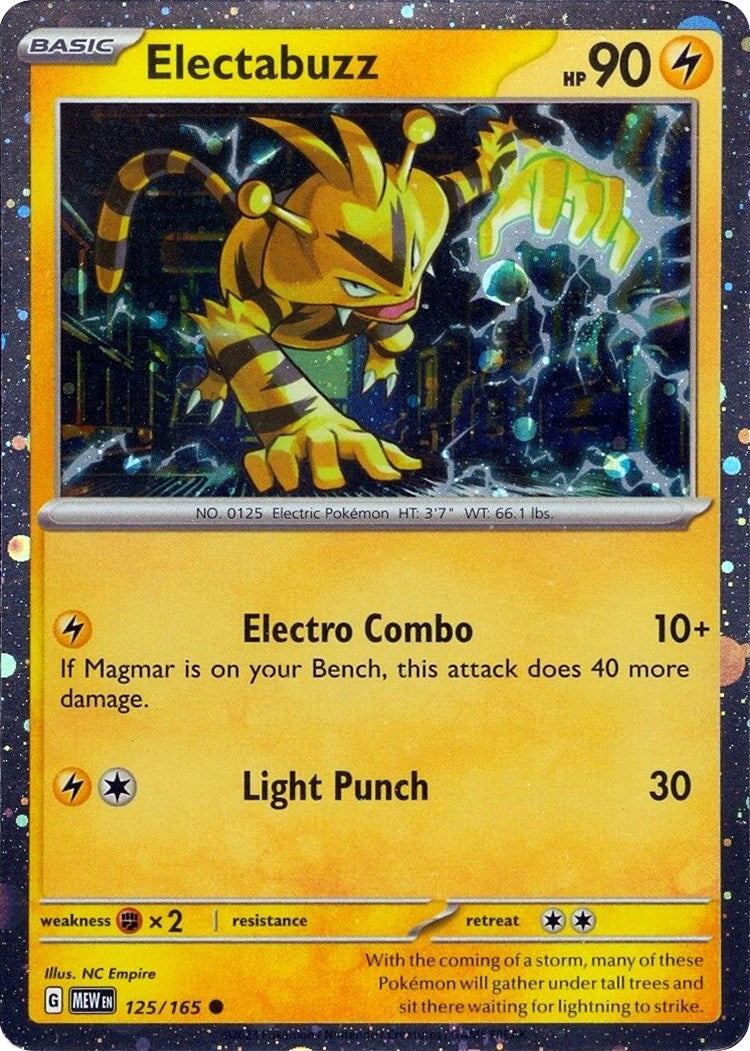 Electabuzz (125/165) (Cosmos Holo) [Miscellaneous Cards] | Golgari Games