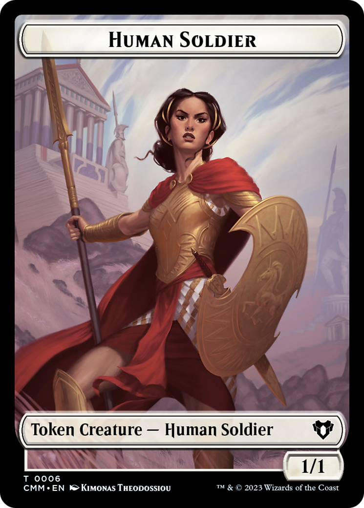 Human Soldier // Elemental (0025) Double-Sided Token [Commander Masters Tokens] | Local Legends