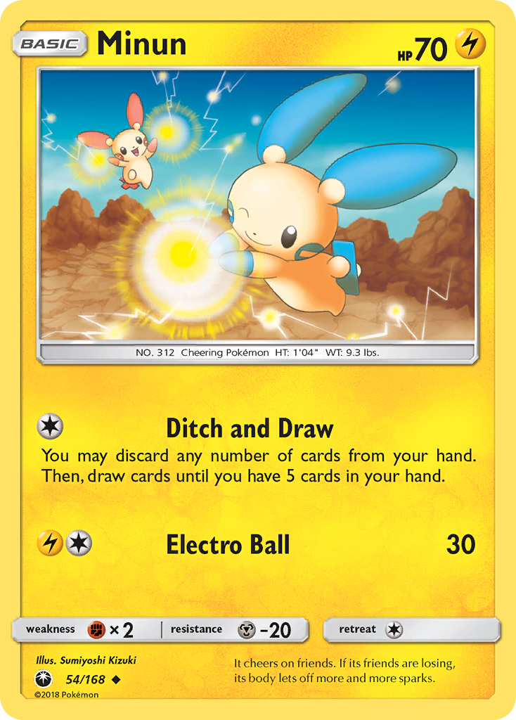 Minun (54/168) [Sun & Moon: Celestial Storm] | Local Legends