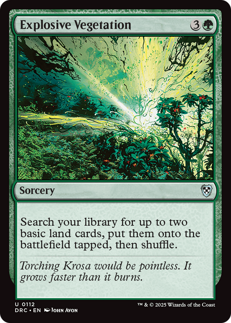 Explosive Vegetation [Aetherdrift Commander] | Local Legends