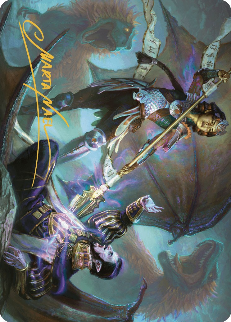 Huatli's Final Strike Art Card (Gold-Stamped Signature) [The Lost Caverns of Ixalan Art Series] | Local Legends
