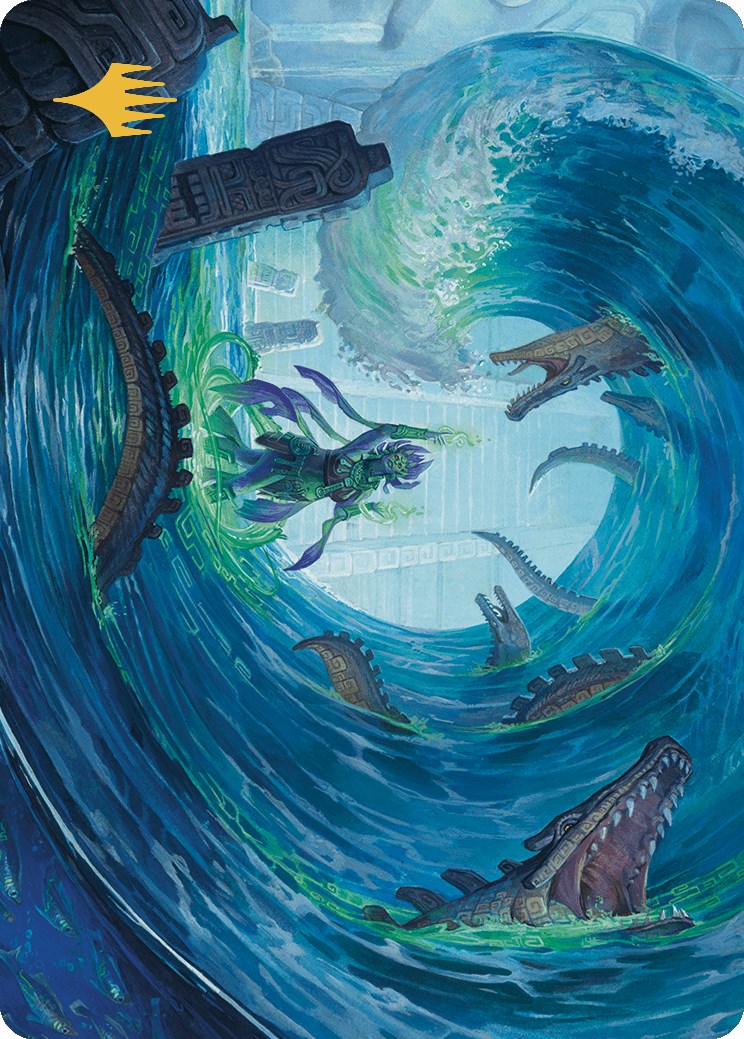 Wave Goodbye Art Card (Gold-Stamped Planeswalker Symbol) [The Lost Caverns of Ixalan Art Series] | Local Legends
