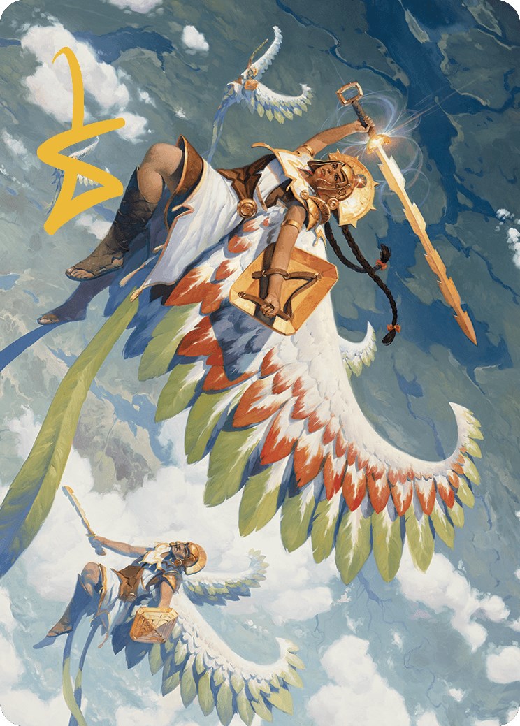Resplendent Angel Art Card (5/81) (Gold-Stamped Signature) [The Lost Caverns of Ixalan Art Series] | Local Legends