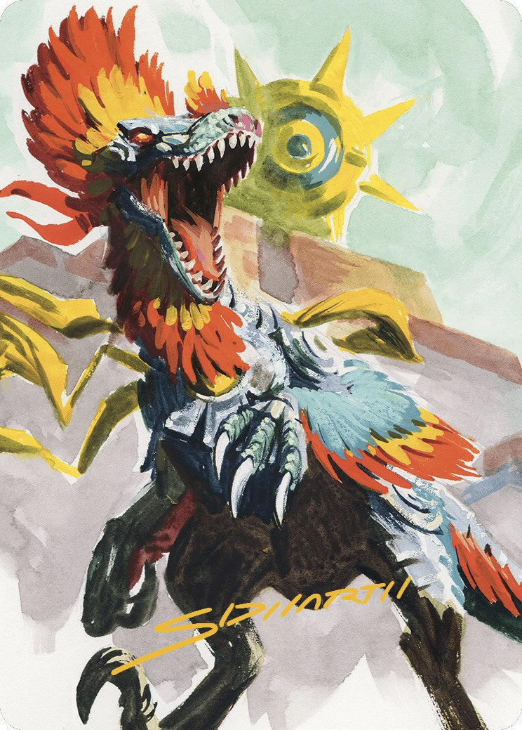 Pantlaza, Sun-Favored Art Card (Gold-Stamped Signature) [The Lost Caverns of Ixalan Art Series] | Local Legends