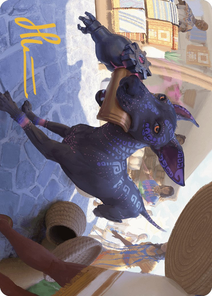 Mischievous Pup Art Card (Gold-Stamped Signature) [The Lost Caverns of Ixalan Art Series] | Local Legends
