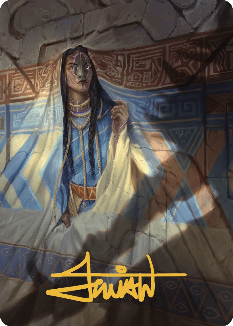 Whispersilk Cloak Art Card (Gold-Stamped Signature) [The Lost Caverns of Ixalan Art Series] | Local Legends