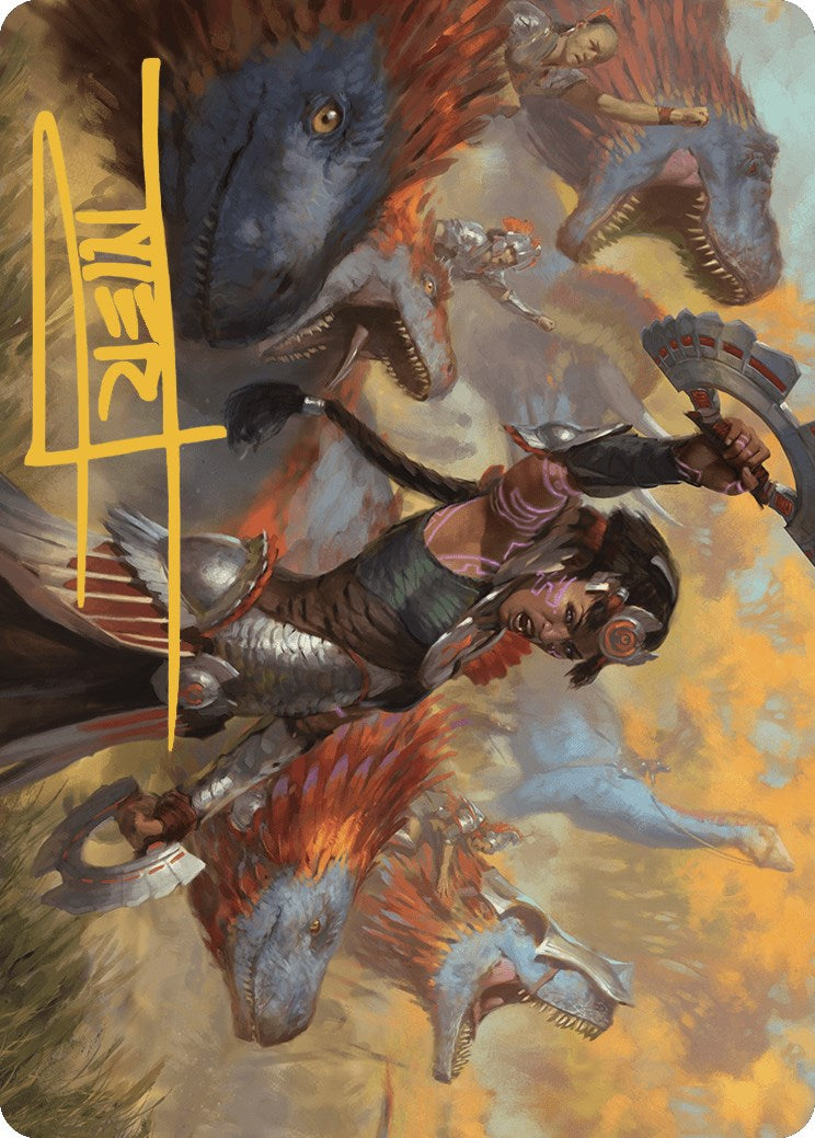 Huatli, Poet of Unity Art Card (Gold-Stamped Signature) [The Lost Caverns of Ixalan Art Series] | Local Legends
