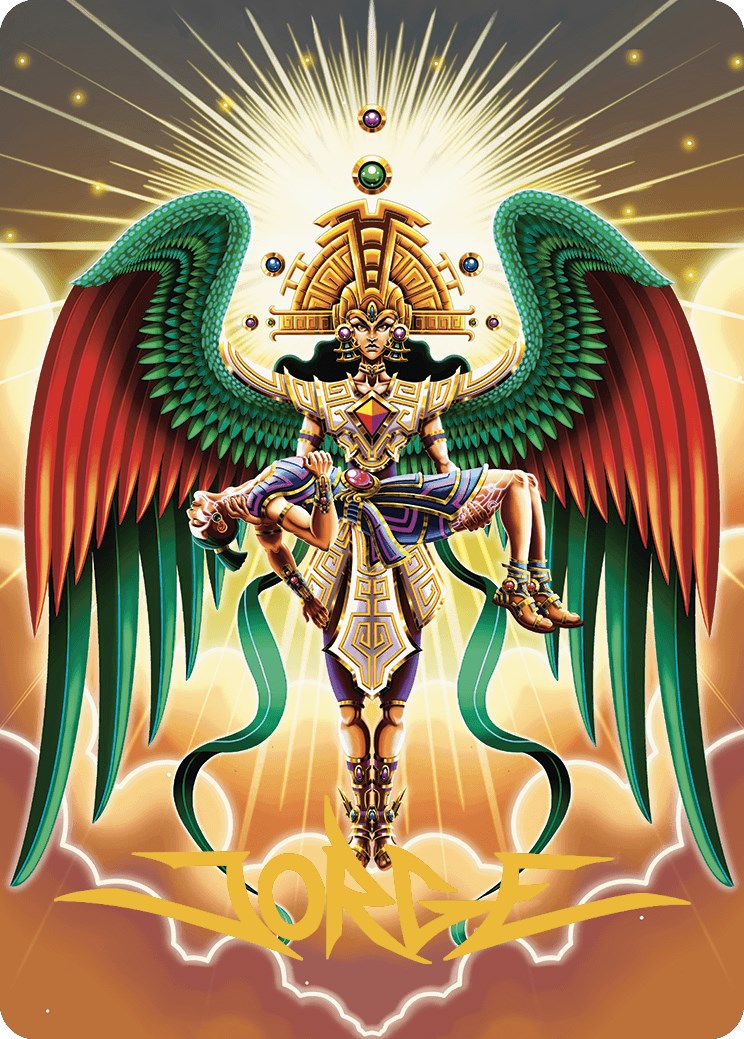 Resplendent Angel Art Card (59/81) (Gold-Stamped Signature) [The Lost Caverns of Ixalan Art Series] | Local Legends