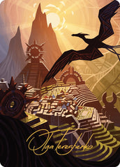 Plains Art Card (Gold-Stamped Signature) [The Lost Caverns of Ixalan Art Series] | Local Legends
