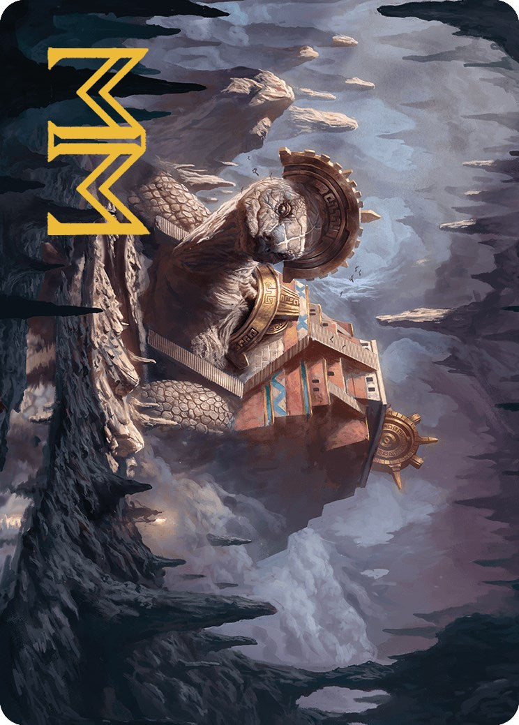 Bedrock Tortoise Art Card (Gold-Stamped Signature) [The Lost Caverns of Ixalan Art Series] | Local Legends