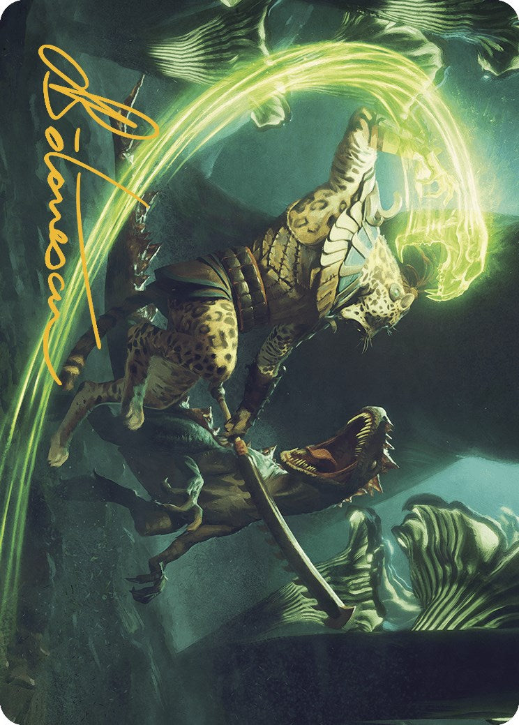 Contest of Claws Art Card (Gold-Stamped Signature) [The Lost Caverns of Ixalan Art Series] | Local Legends