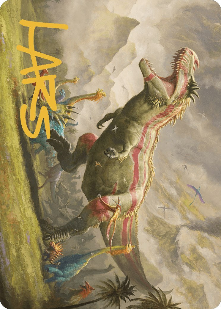 Ghalta, Stampede Tyrant Art Card (Gold-Stamped Signature) [The Lost Caverns of Ixalan Art Series] | Local Legends