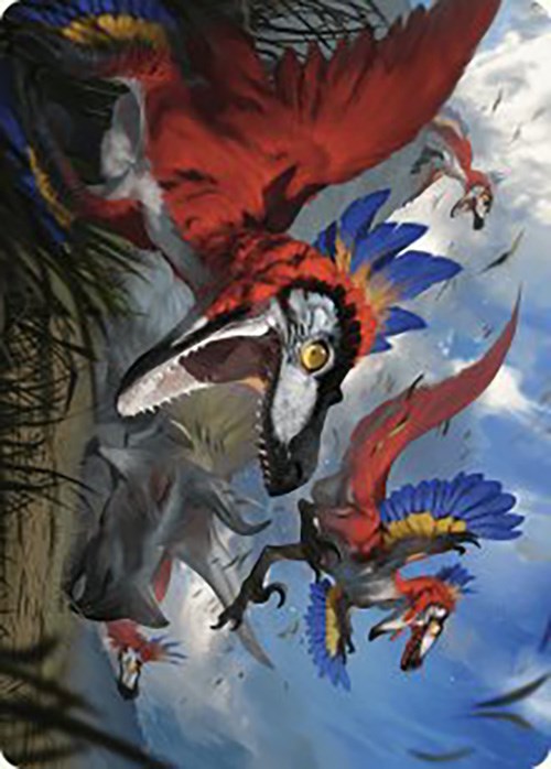 Wrathful Raptors Art Card [The Lost Caverns of Ixalan Art Series] | Local Legends