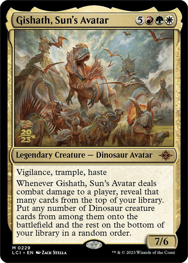 Gishath, Sun's Avatar (LCI) [The Lost Caverns of Ixalan Prerelease Cards] | Golgari Games