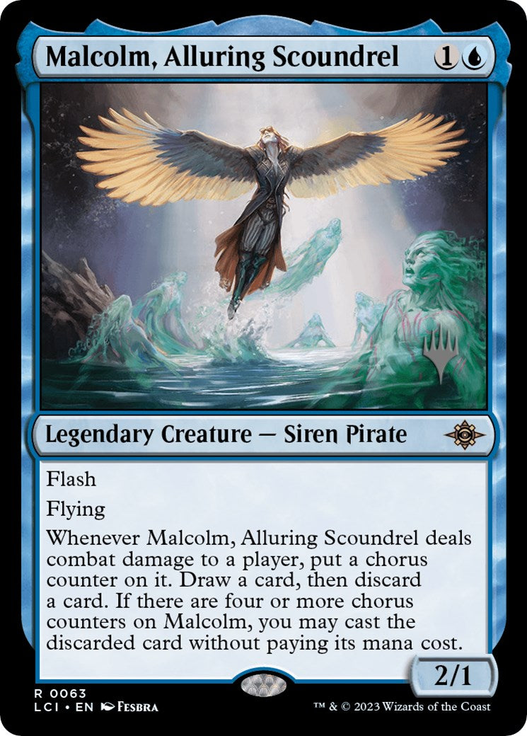 Malcolm, Alluring Scoundrel (Promo Pack) [The Lost Caverns of Ixalan Promos] | Golgari Games