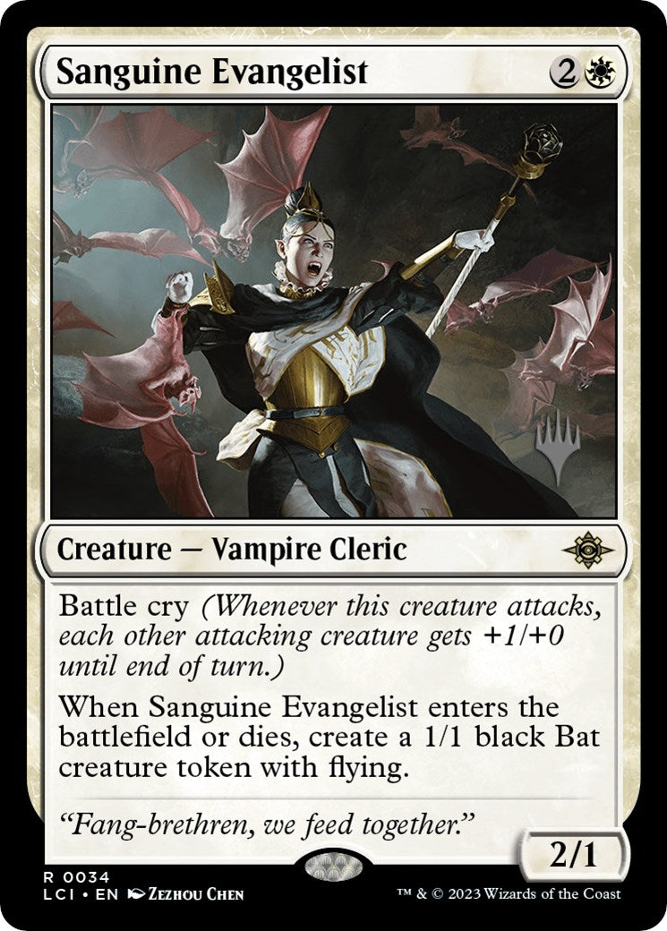 Sanguine Evangelist (Promo Pack) [The Lost Caverns of Ixalan Promos] | Local Legends