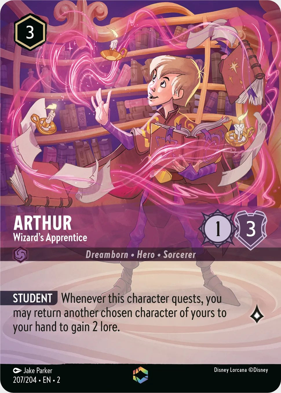 Arthur - Wizard's Apprentice (Enchanted) (207/204) [Rise of the Floodborn] | Local Legends