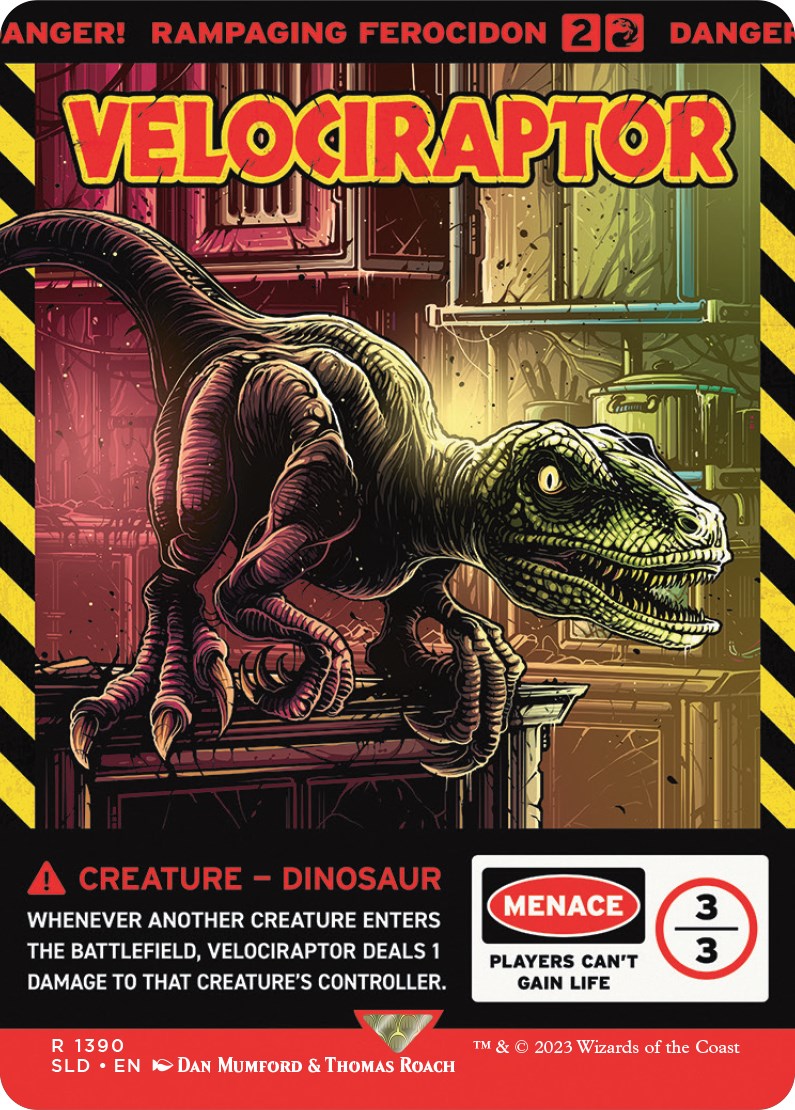 Velociraptor - Rampaging Ferocidon [Secret Lair Drop Series] | Golgari Games