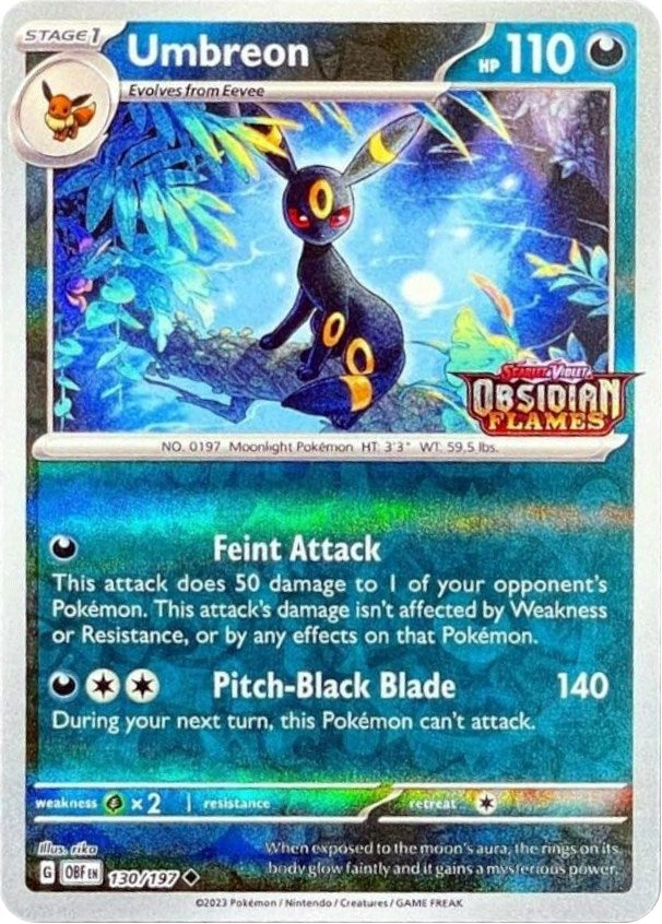 Umbreon (130/197) (Obsidian Flames Stamped) [Scarlet & Violet: Obsidian Flames] | Local Legends