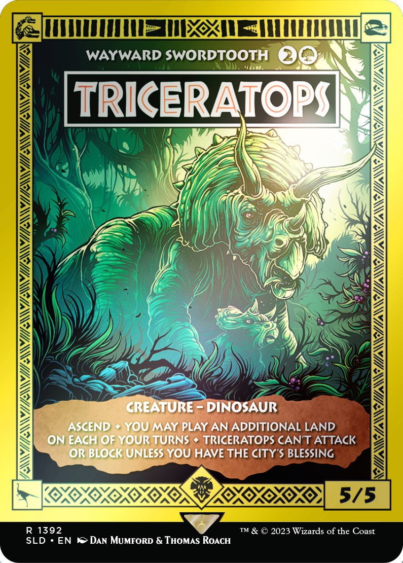 Triceratops - Wayward Swordtooth (Rainbow Foil) [Secret Lair Drop Series] | Local Legends