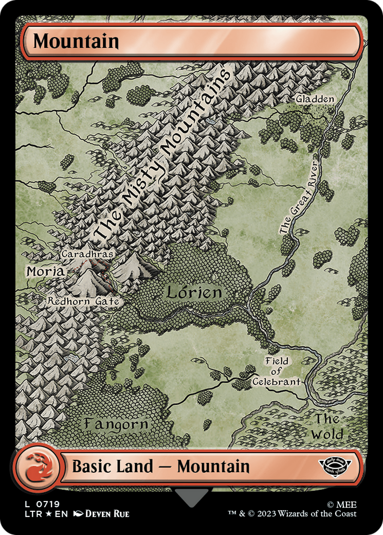 Mountain (719) (Surge Foil) [The Lord of the Rings: Tales of Middle-Earth] | Local Legends