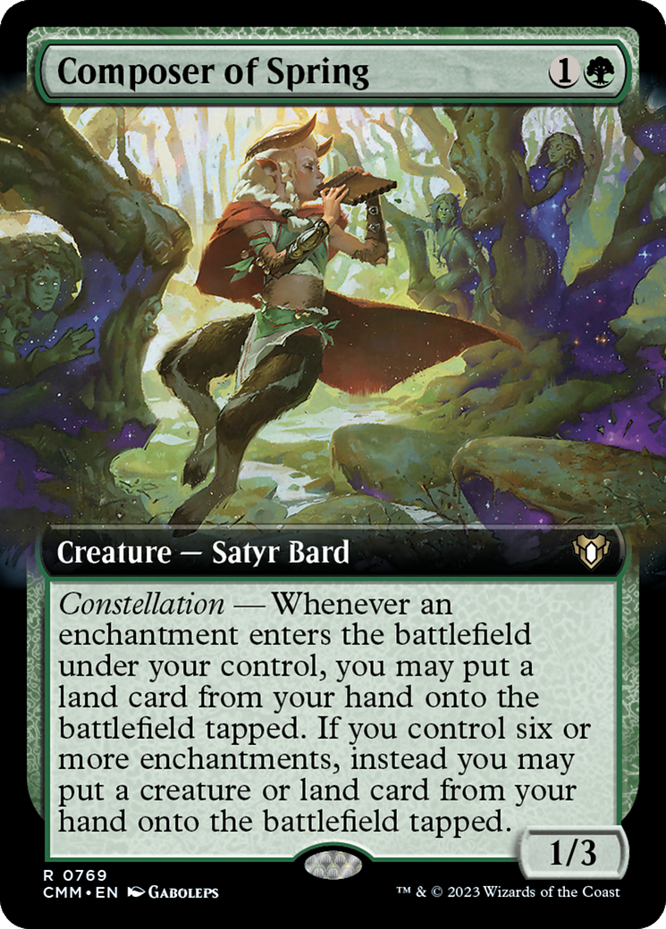 Composer of Spring (Extended Art) [Commander Masters] | Local Legends