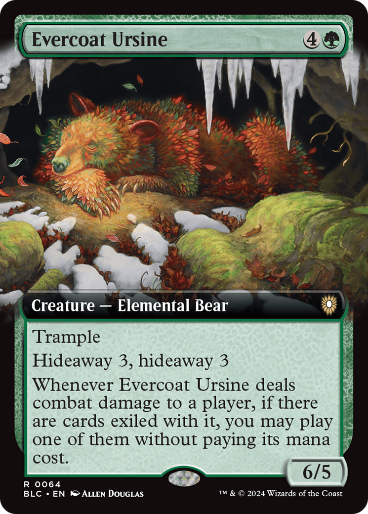 Evercoat Ursine (Extended Art) [Bloomburrow Commander] | Local Legends