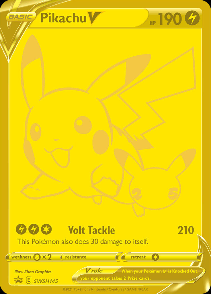 Pikachu V (SWSH145) (Celebrations) [Sword & Shield: Black Star Promos] | Local Legends