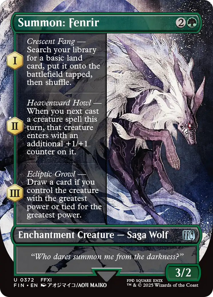 Summon: Fenrir (Borderless) [FINAL FANTASY] | Local Legends
