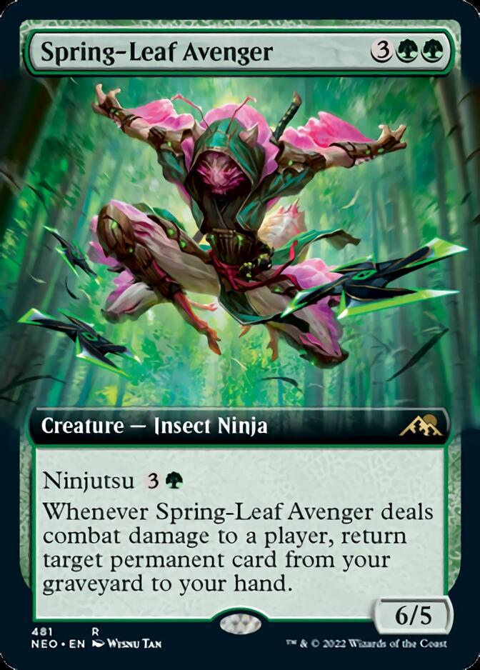 Spring-Leaf Avenger (Extended Art) [Kamigawa: Neon Dynasty] | Golgari Games