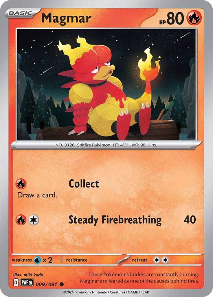 Magmar (009/091) [Scarlet & Violet: Paldean Fates] | Golgari Games