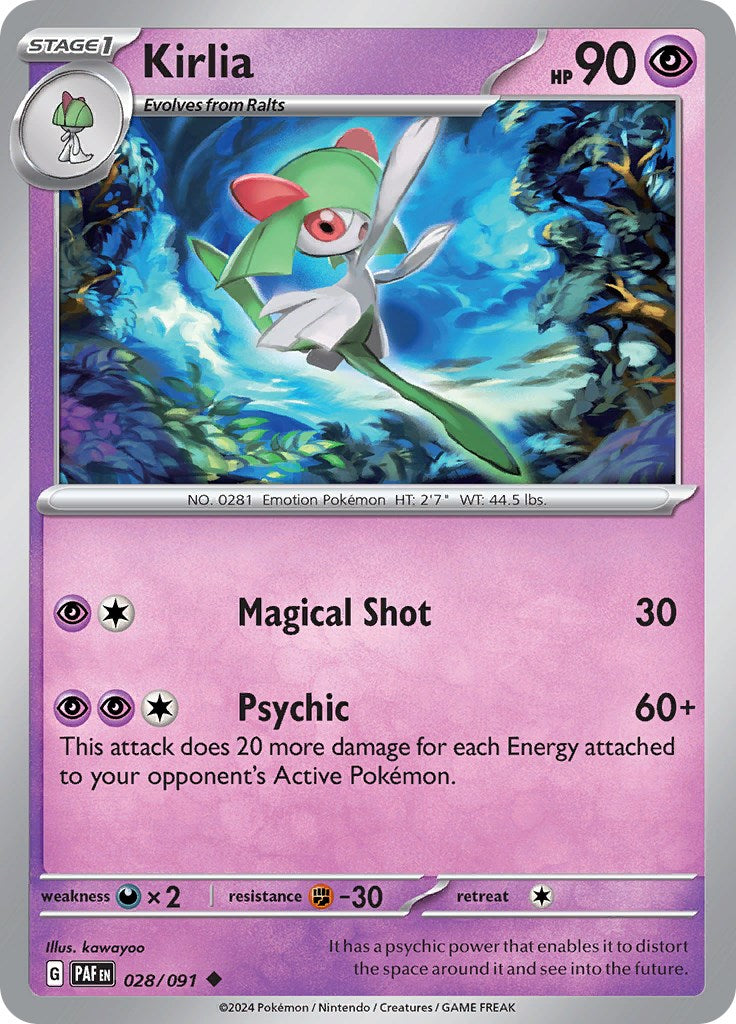 Kirlia (028/091) [Scarlet & Violet: Paldean Fates] | Golgari Games