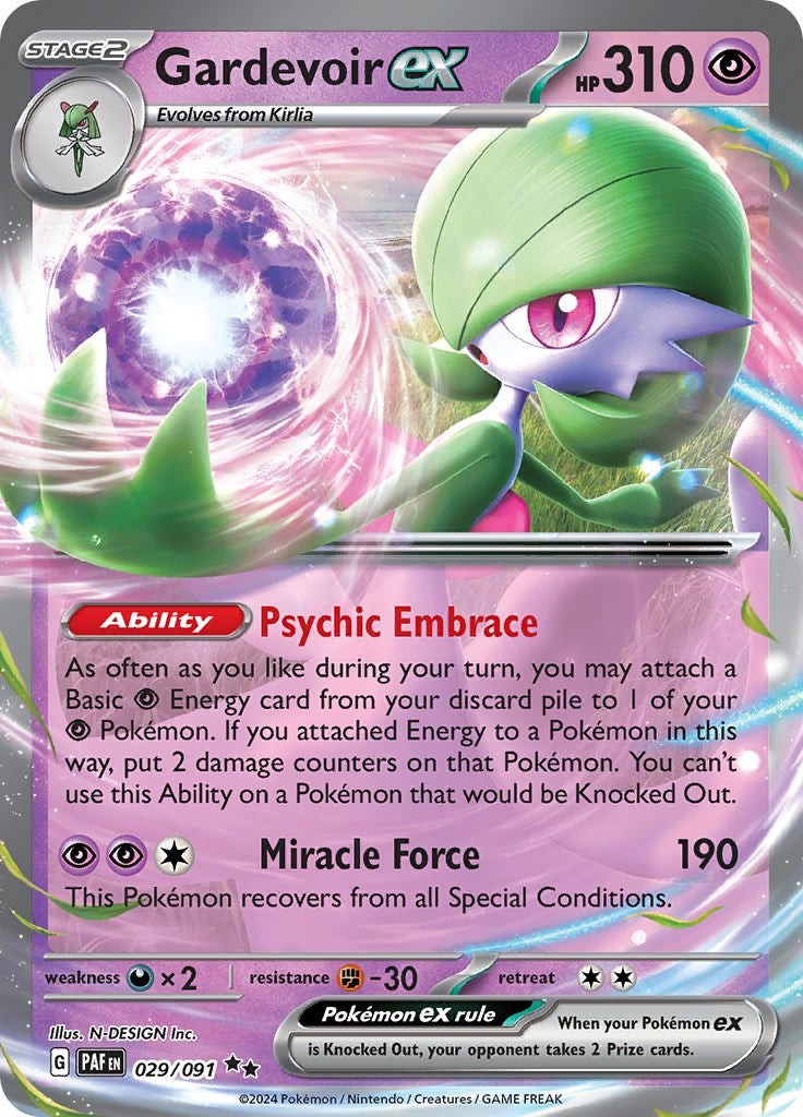 Gardevoir ex (029/091) [Scarlet & Violet: Paldean Fates] | Golgari Games