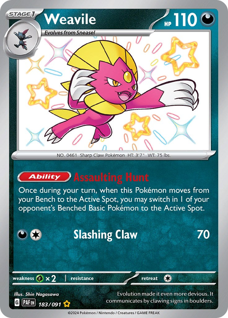 Weavile (183/091) [Scarlet & Violet: Paldean Fates] | Golgari Games