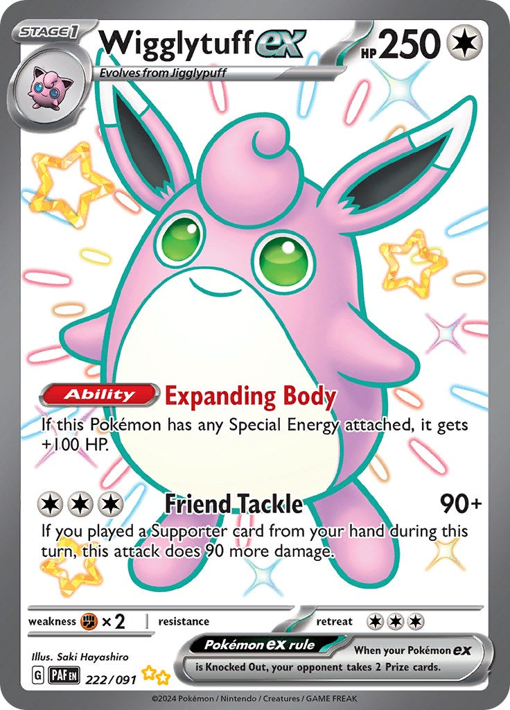 Wigglytuff ex (222/091) [Scarlet & Violet: Paldean Fates] | Golgari Games