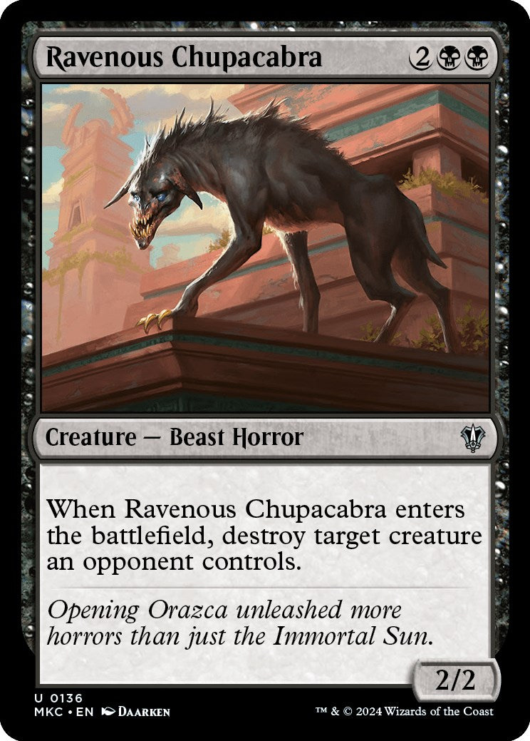 Ravenous Chupacabra [Murders at Karlov Manor Commander] | Golgari Games