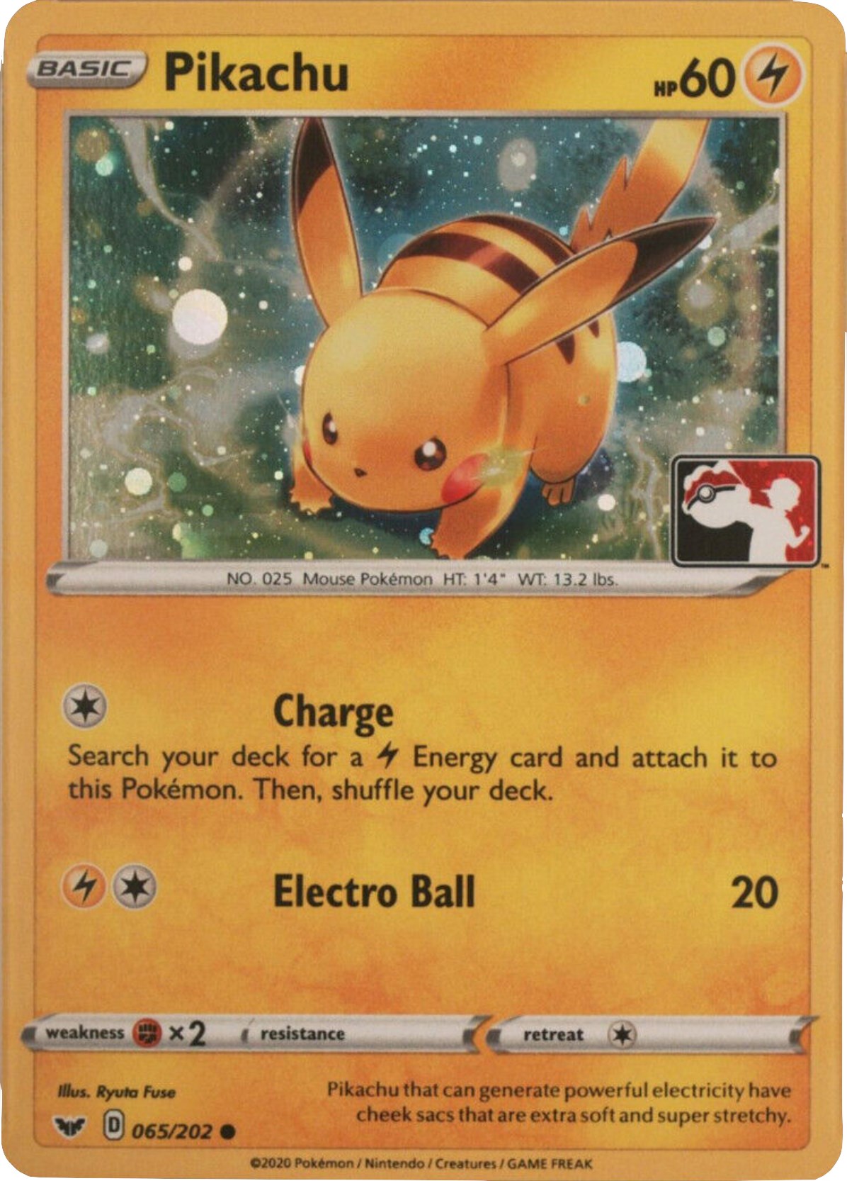 Pikachu (065/202) (Cosmos Holo) [League & Championship Cards] | Golgari Games