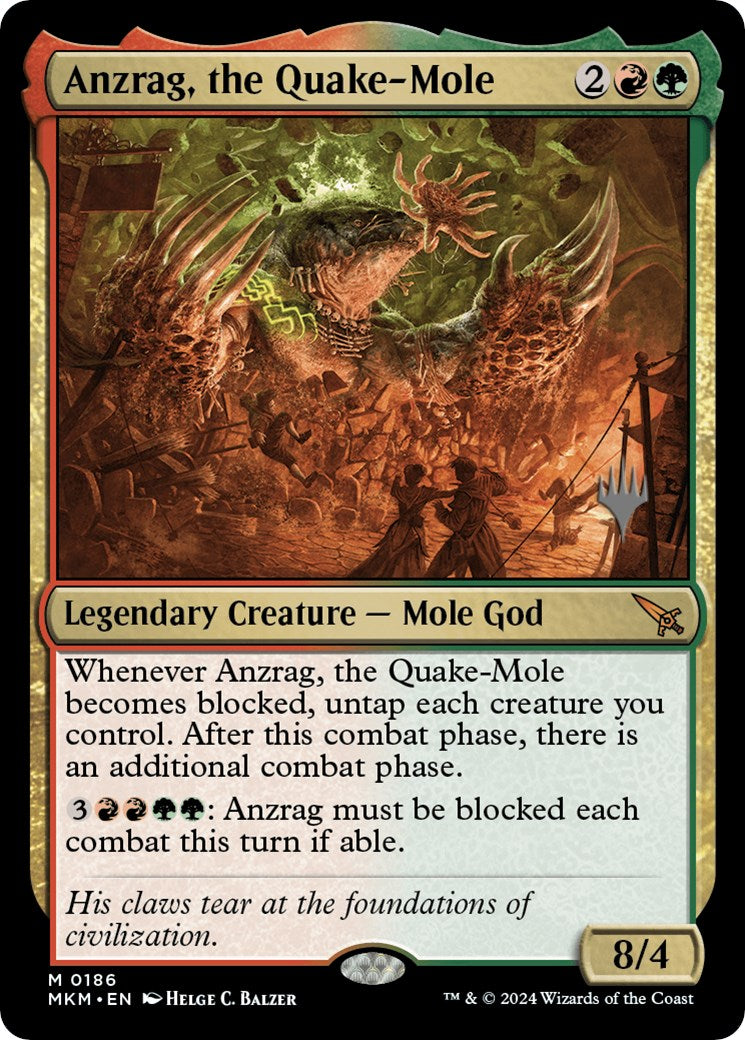 Anzrag, the Quake-Mole (Promo Pack) [Murders at Karlov Manor Promos] | Golgari Games