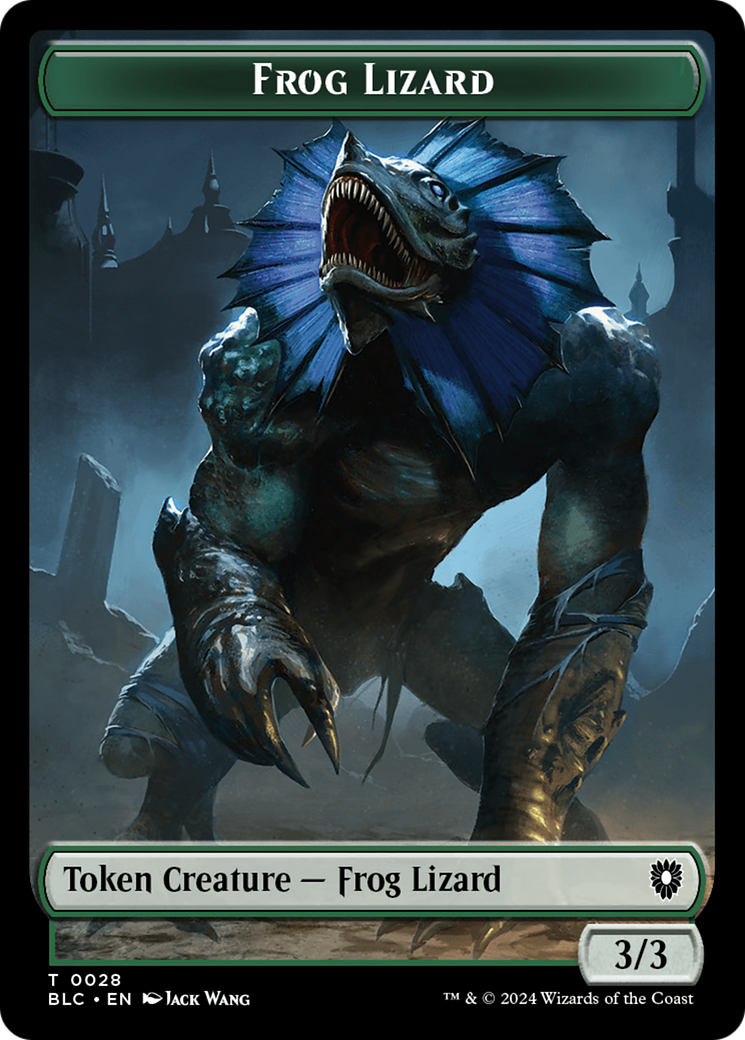 Storm Crow // Frog Lizard Double-Sided Token [Bloomburrow Commander Tokens] | Golgari Games