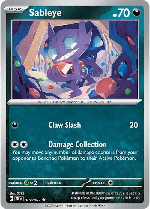 Sableye (107/162) [Scarlet & Violet: Temporal Forces] | Golgari Games