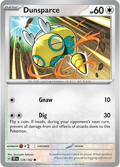 Dunsparce (128/162) [Scarlet & Violet: Temporal Forces] | Golgari Games