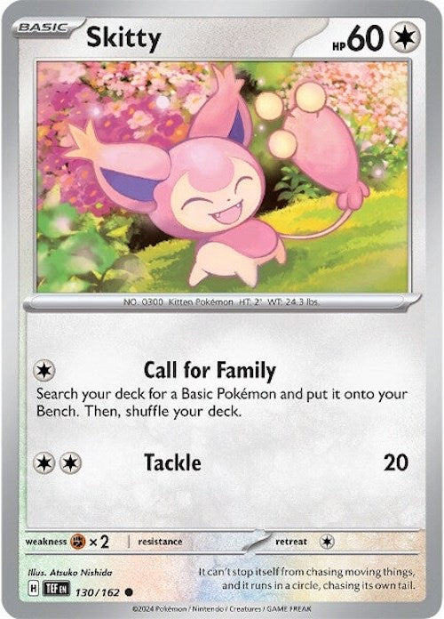 Skitty (130/162) [Scarlet & Violet: Temporal Forces] | Golgari Games